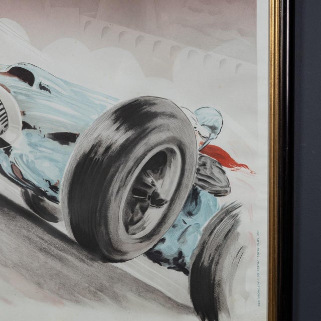 Vintage 20th Century Framed 1948 Monaco Grand Prix Poster by Georges Hamel, 1985 For Sale - Image 6 of 16