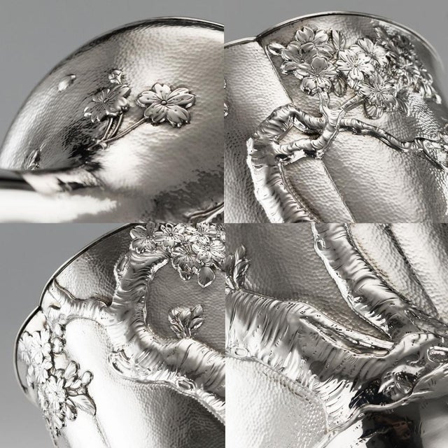 Silver Antique Japanese Solid Silver Goblet from Nomura, 1900s For Sale - Image 8 of 14