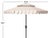 Modern Elegant Valance 9Ft Double Top Umbrella, Beige With White Trim For Sale - Image 3 of 6
