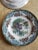 Six salad plates or dessert plates with a combination of transferware and hand painted accents...natural original flaws in...