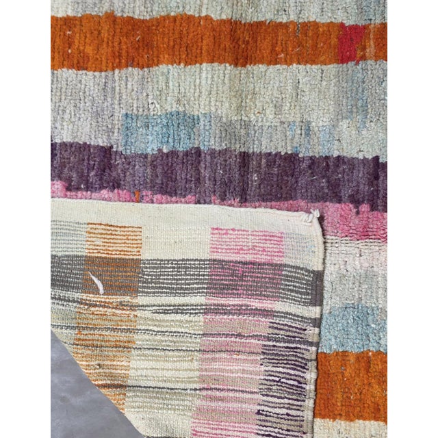 Authentic Moroccan Boujad Wool Rug - 8.2 X 5.3 Ft For Sale In Cleveland - Image 6 of 6