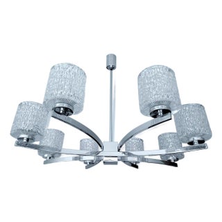 Large Glass Chandelier from Kaiser Leuchten For Sale