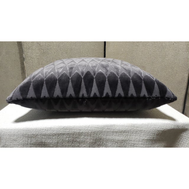 Contemporary Romo Ziani Charcoal 7484/07 Fabric Pillow Cover For Sale - Image 3 of 3