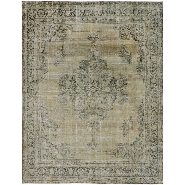 Antique Persian Mahal Rug - 09'06 X 12'04 For Sale - Image 9 of 9