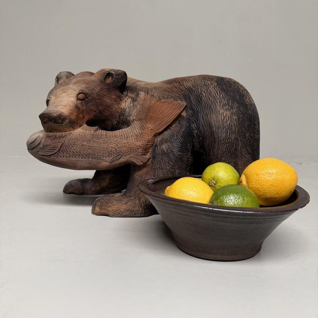 Large Wooden Ainu Bear Kibori Kuma, 1940s For Sale - Image 4 of 11