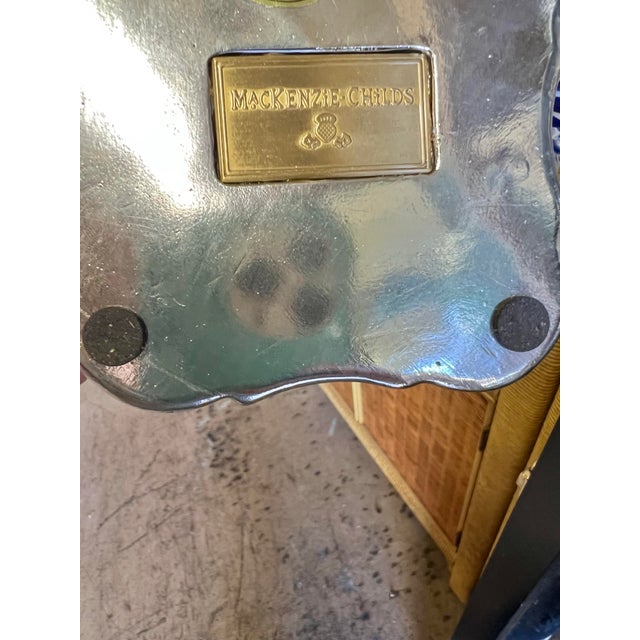 The Tall Vintage Silver Pedestal Snowman is snow much fun! This frosty friend, decorated with hand-painted Courtly...