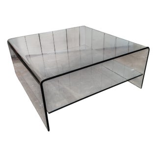 Vintage Glass Coffee Table For Sale