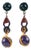 Space Age Futuristic Multicolor Wired Dangle Clip Earrings For Sale