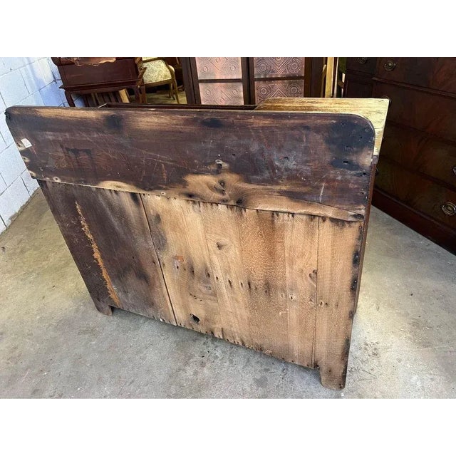 19th Century Antique Primitive Country Solid Pine Dry Sink Washstand Cabinet For Sale - Image 9 of 18
