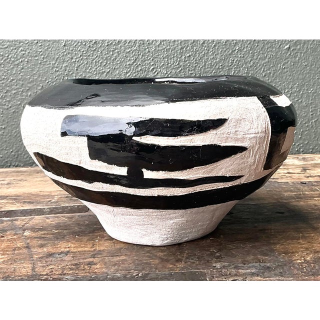 Ceramic Vintage Original Studio Pottery Coil Vase For Sale - Image 7 of 12