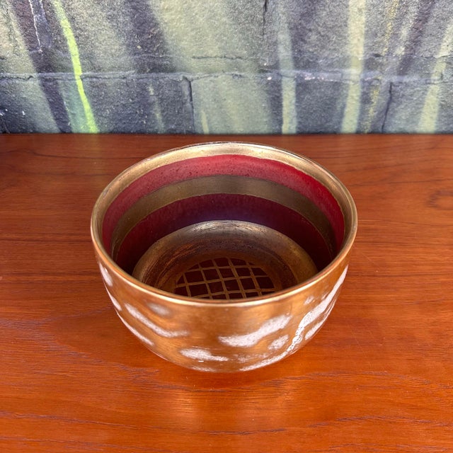 Waylande Gregory Metallic Gold Glazed Art Deco Bowl For Sale - Image 10 of 12