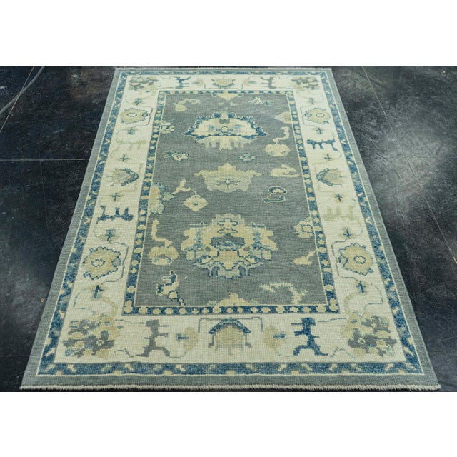 Early 21st Century Turkish Oushak Rug 3'10"x 5'10" #19064 For Sale - Image 5 of 8