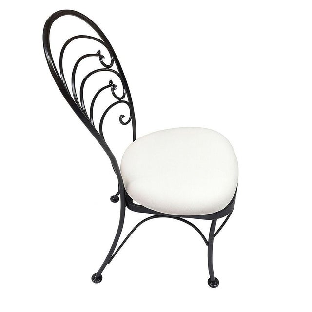 Restored Mid-Century Iron Café Patio/Outdoor "Ribcage" Chair by Woodard Set of 30 For Sale In Los Angeles - Image 6 of 9