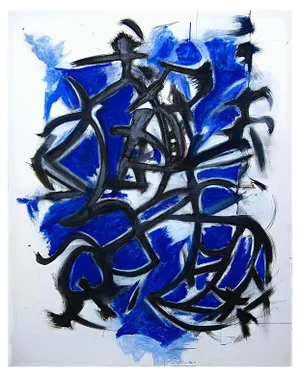 Giorgio Lo Fermo, Informal Blue, 2020, Oil Painting