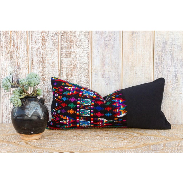 This one-of-a-kind lumbar pillow is made from a traditional Mayan textile. This vintage Huipil fabric was originally...
