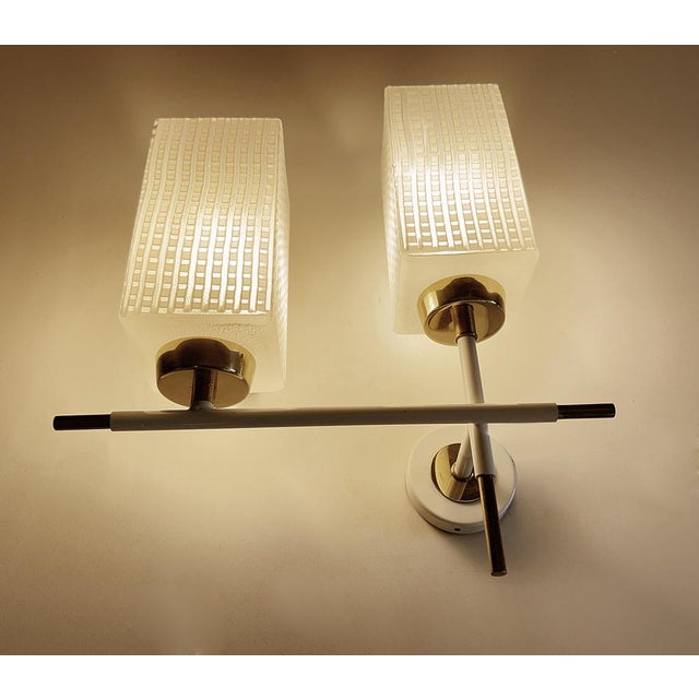 1960s Vintage French Glass Sconces, 1960s, Set of 2 For Sale - Image 5 of 18