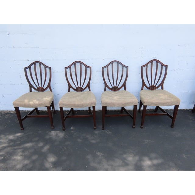Mahogany Dining Shield Back Chairs Set of Six 6565 For Sale - Image 4 of 8