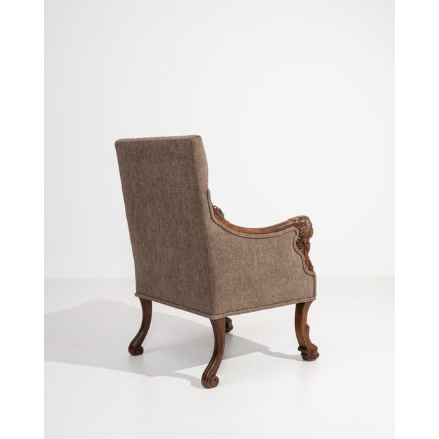 Empire Carved Upholstered Armchair, Neoclassical Style, France, Circa 1820 For Sale - Image 10 of 17