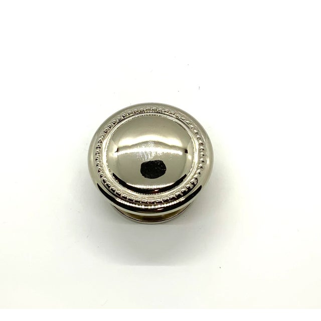 Baker Classical Shield Pull With Back Plate Polished Nickel. Made of Metal.