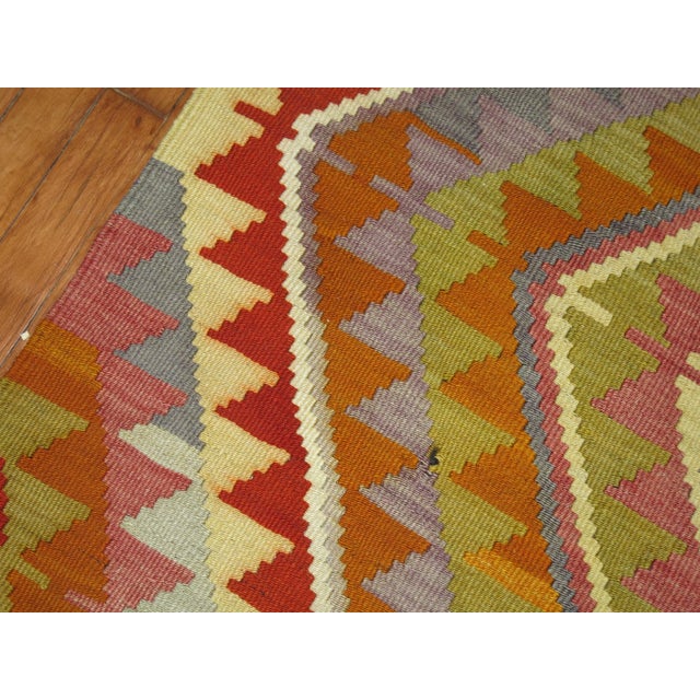 Mid 20th Century Vintage Turkish Kilim - 6'4" x 10'5" For Sale - Image 5 of 6