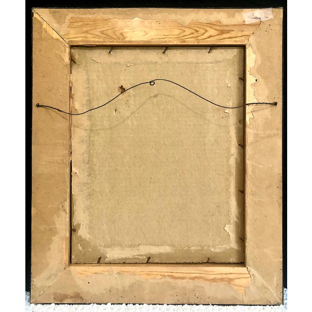 Terra Cotta Mid-Century Theatrical Surrealist Signed Painting, by Fabio Lemus For Sale - Image 8 of 8