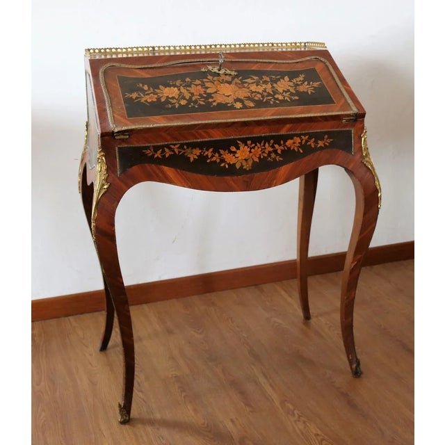 Louis XVI French Flap Desk For Sale - Image 11 of 12