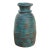 14" Tall Aegean Blue Turned Wood Vase For Sale