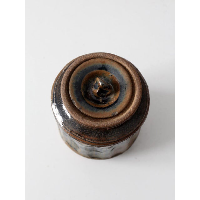 Ceramic Vintage Studio Pottery Jar For Sale - Image 7 of 12