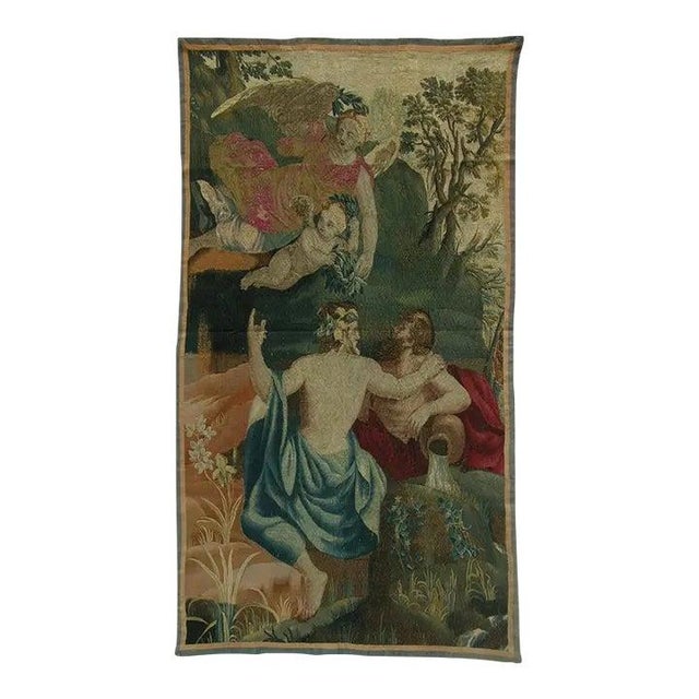 Textile 17th Century Antique Flemish Tapestry For Sale - Image 7 of 9