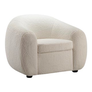 Vesta Tryphena Faux Shearling Lounge Chair For Sale