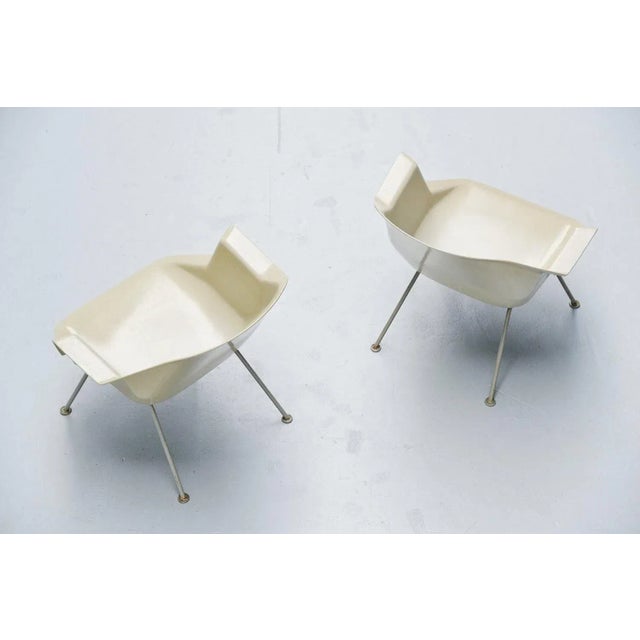Set of Polyester Chairs Model 416 attributed to Wim Rietveld for Gispen, 1957 For Sale - Image 3 of 13