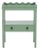 Darlyn Scalloped Rectangle Accent Table in Sage For Sale