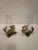 Transparent Vintage Italian Painted Tole & Glass Candle Hurricanes -a Pair For Sale - Image 8 of 10