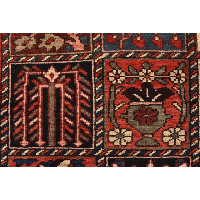 Bakhtiari Rug 5'3'' X 9'11'' Multicolor Wool Semi-Antique Hand-Knotted Carpet For Sale - Image 9 of 15
