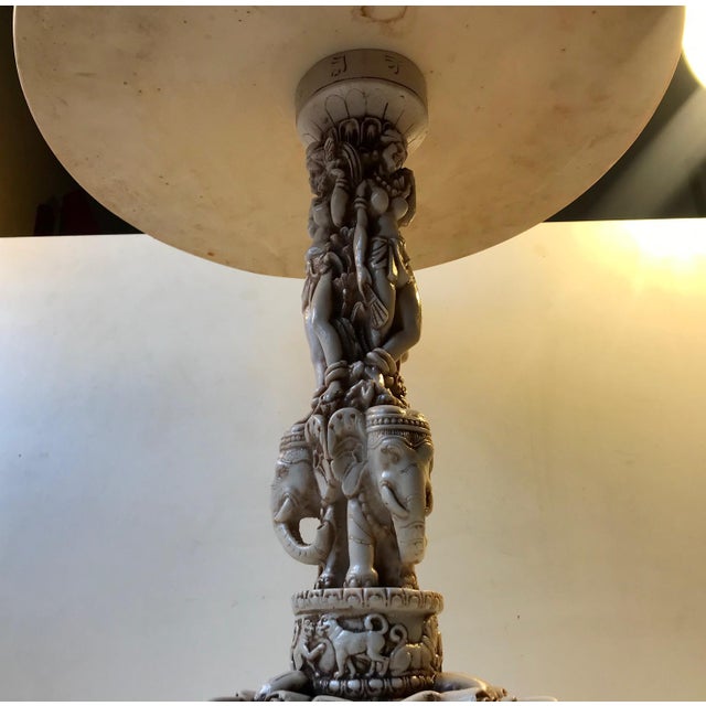 1960s Vintage Faux Ivory Opium Table, 1960s For Sale - Image 5 of 14