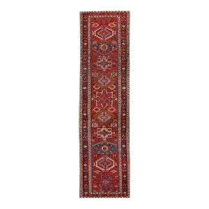 1920s Antique Fine Hand Knotted Karajeh Runner
