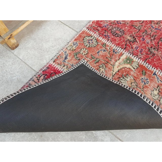 Decorative Vintage Wool Handmade Rug For Sale - Image 10 of 10