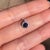 Modern Blue Sapphire Pendant W Earth Mined Diamonds in Solid 14k White Gold Round 4mm For Sale - Image 3 of 5