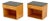Modern Gray Stone Oak Bedside Tables, Pair For Sale