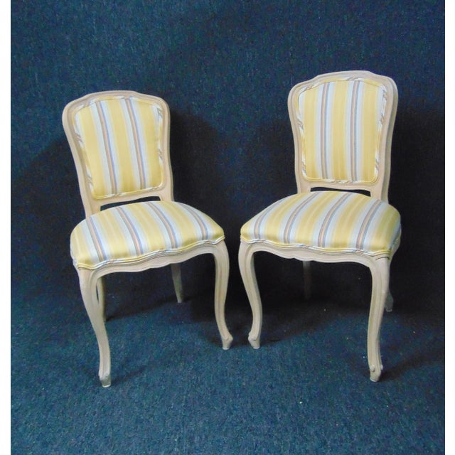 Louis XV Style White Maple Stripped Side Chairs - a Pair For Sale In Philadelphia - Image 6 of 6