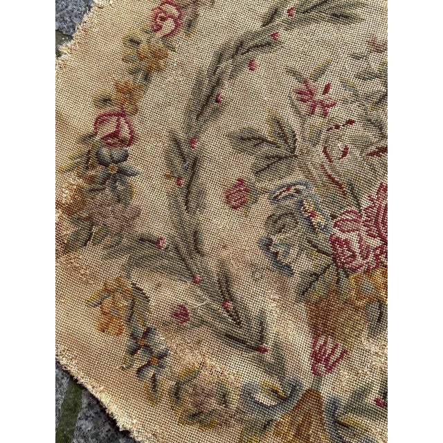 French Needlepoint Chair Cover Tapestry from Bobyrug, 1890s For Sale - Image 6 of 18