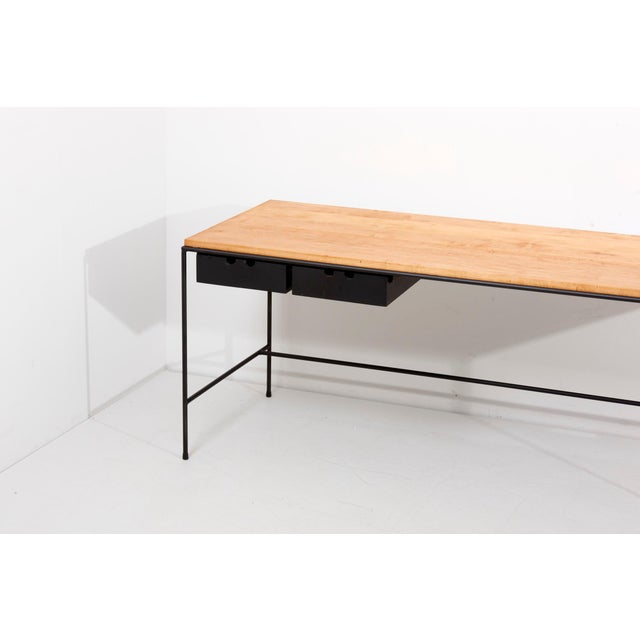 Tan Planner Group Console Table attributed to Paul McCobb for Winchendon, USA, 1950s For Sale - Image 8 of 15