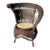 Early 20th Century Eastern Seaboard Jenkins & Phipps Stick and Ball Wicker Portrait Chair For Sale