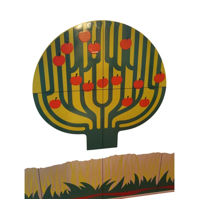 Forest Green Large Vintage Decorative Panel by Tiziano Campi, 1976 For Sale - Image 8 of 14