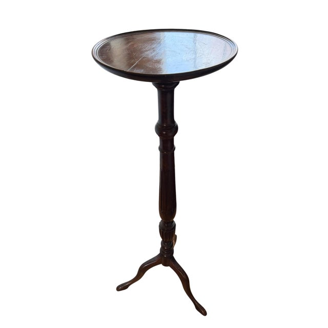 Brown Antique Georgian Mahogany Torchère Stand, 1900 For Sale - Image 8 of 12
