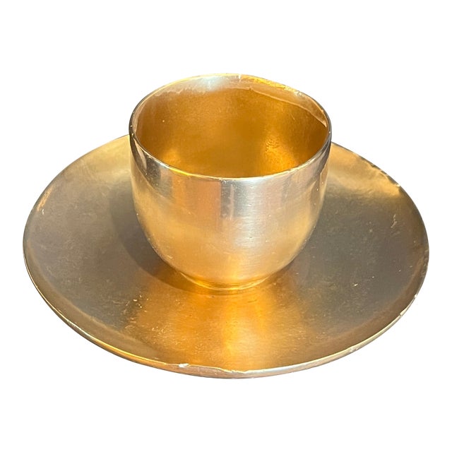 Antique Bronze, Gilt Bronze, Altar Set, Tibetan, Buddhist, Hand Forged, Heavy Metal For Sale