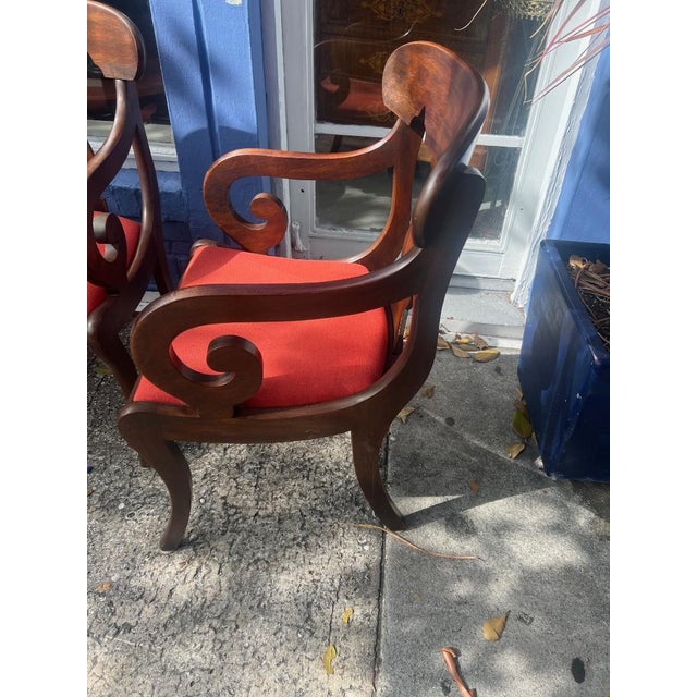 Share Set of 6 Antique Regency Style Mahogany Dining Chairs, Vase Shape Splats For Sale In West Palm - Image 6 of 6