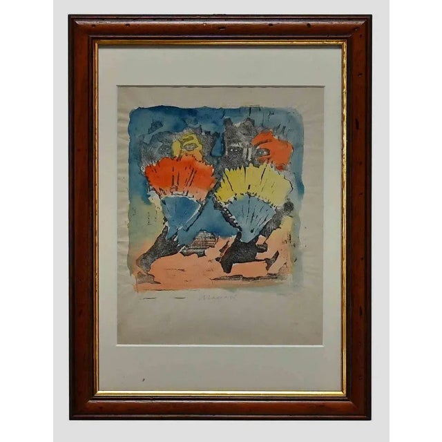 Mino Maccari, Magic Creatures, Original Lithograph, Mid 20th-Century, Framed For Sale - Image 3 of 3