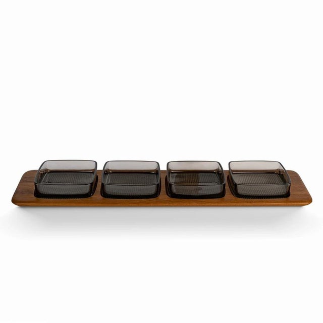 Danish Tray with Serving Bowls from Digsmed, 1960s, Set of 5 For Sale - Image 4 of 9