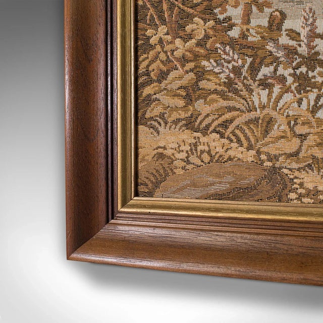 Brown 1930s Vintage French Needlepoint Panoramic Tapestry For Sale - Image 8 of 10